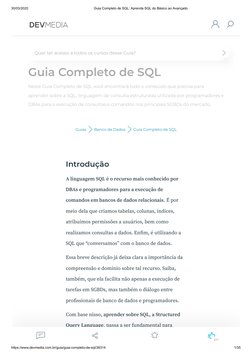 Guia Completo de SQL: Do Básico ao Avançado | PDF | PL/SQL | SQL