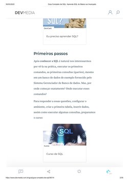 Guia Completo de SQL: Do Básico ao Avançado | PDF | PL/SQL | SQL