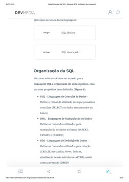 Guia Completo de SQL: Do Básico ao Avançado | PDF | PL/SQL | SQL