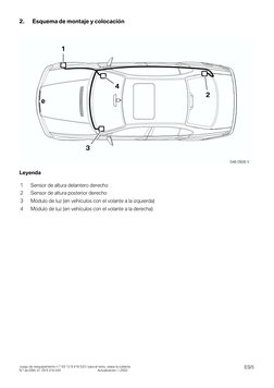 ES/5
 
Juego de reequipamiento n.º: 63 12 9 416 523 / para el resto, véase la cubierta
N.º de EBA: 01 29 9 416 445
Actualiz