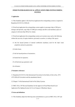 F-02(201510) FIXED WATER-BASED LOCAL APPLICATIONFIRE-EXTINGUISHING SYSTEM 
 4 / 17 
 
FIXED WATER-BASED LOCAL APPLICATION FIR