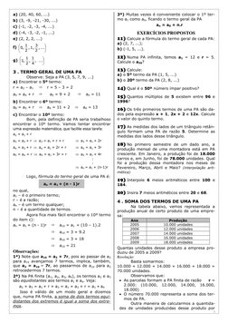 Exercícios Resolvidos de PA | PDF | Sequência | Razão/Proporção