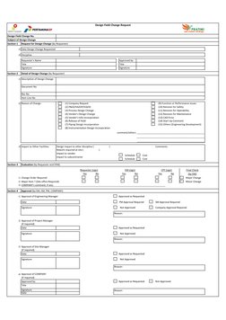 Section-1
-1
-2
Requester's Name
Approved by
Title
Title
Signature
Signature
Section-2
-1 Description of Design Change
Rev No