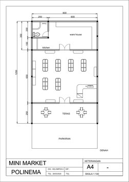 kitchen
ware house
jedeng
TERAS
PARKIRAN
200
600
200
150
650
250
350
1250
800
keyboard
DENAH
MINI MARKET
POLINEMA
DIG : KELOM