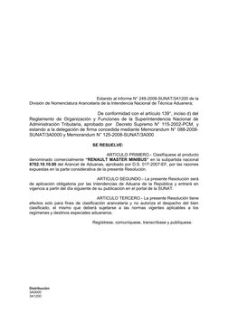 Estando al informe N°