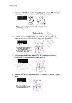 LORE SORIA

Hemicinturon hiperalgesico de katch (dolor espontaneo). Desde el epigastrio hacia la 
izquierda hasta la apófisi