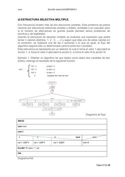 ucss 
[Escribir texto] ALGORITMICA I 
 
d) ESTRUCTURA SELECTIVA MÚLTIPLE. (http://www.mailxmail.com/curso-aprende-programar/e