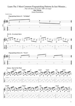 3 Essential Fingerpicking Patterns | PDF | Necked Lutes | Celtic ...