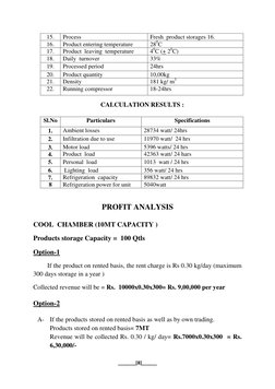 10 MT Cold Storage Project Report | PDF | Refrigeration | Vegetables