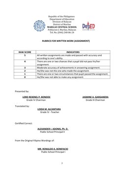 Republic of the Philippines
Department of Education
Division of Bu