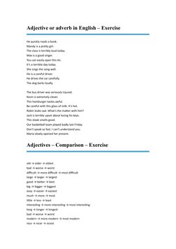 Adjective and Adverb Exercises | PDF | Language Arts & Discipline | Poetry