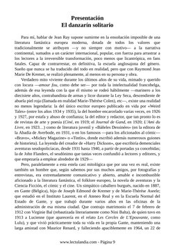 Presentación
El danzarín solitario
Para mí, hablar de Jean Ray supone sumirme en la ensoñación imposible de una
literatura fa