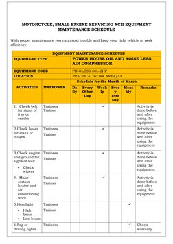 Small Engine Policy Motorcycle Small Engine Maintenance Guide | PDF | Occupational Safety ...