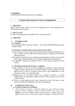 477436080.doc
Formación de nuevos intercesores para una nueva evangelización
La Intercesión: Base de la Nueva Evangelización