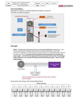 Hikvision Elevator Control Wiring Guide | PDF | Switch | Elevator
