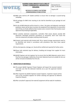 BMS Testing & Commissioning Method Statement | PDF | Specification ...