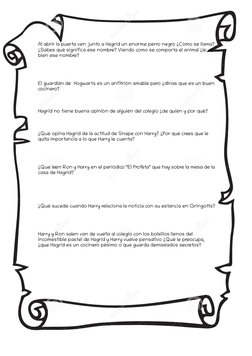Al abrir la puerta ven junto a Hagrid un enorme perro negro ¿Cómo se llama?
¿Sabes qué significa ese nombre? Viendo como se c