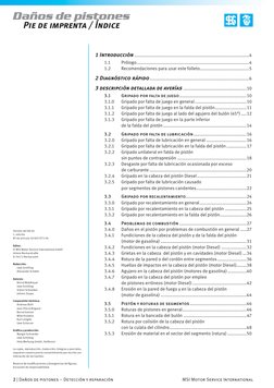 2 | Daños de pistones – Detección y reparación 
MSI Motor Service International
Daños de pistones
Pie de imprenta / Índice
1