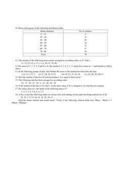Class 9 Statistics Worksheet PDF | PDF | Mode (Statistics ...