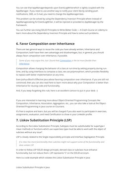 You can see that AppManagerdepends upon EventLogWriterwhich is tightly coupled with the
AppManager. If you need to use anothe