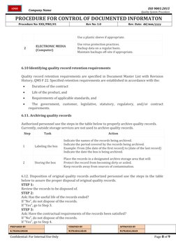 Document Control Procedure Overview | PDF | Quality Management System ...