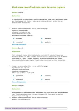 Visit www.downloadmela.com for more papers
Download More Aptitude Questions,Reasoning questions,Puzzles (http://downloadmela.