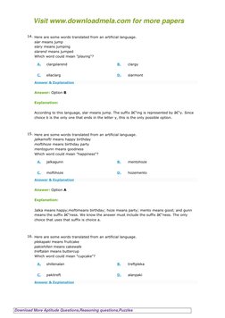 Visit www.downloadmela.com for more papers
Download More Aptitude Questions,Reasoning questions,Puzzles (http://downloadmela.