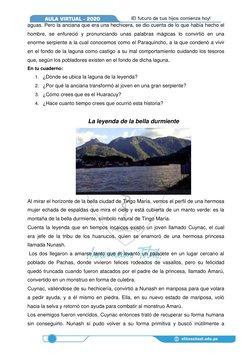 Leyenda de la Laguna Encantada de Huacho | PDF