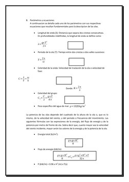 B.
Parámetros y ecuaciones 
A continuacion se detalla cada uno de los parámetros con sus respectivas 
ecuaciones que resultan