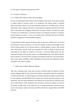 5/56 
2.1. The origins of literature and cinema up to 1895. 
 
 
2.1.1. A history of literature. 
 
2.1.1.1. Earlier