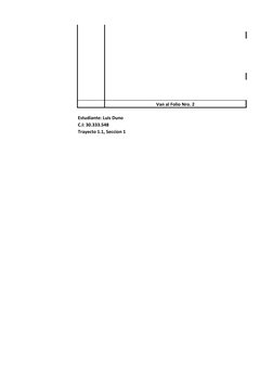 Van al Folio Nro. 2
Estudiante: Luis Duno
C.I: 30.333.548
Trayecto 1.1, Seccion 1
