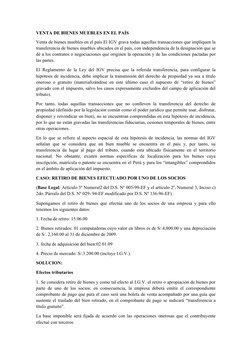 VENTA DE BIENES MUEBLES EN EL PAÍS
Venta de bienes muebles en el país El IGV grava todas aquellas transacciones que impliquen