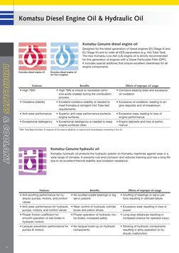 Komatsu Genuine Oil Specifications Guide | PDF | Motor Oil | Bearing ...