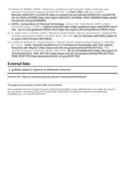 (https://en.wikipedia.org/wiki/File:Commons-logo.svg)Media related to Tautomer  (https://commons.wikimedia.org/wiki/Categor