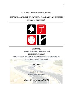 1 
 
 
“Año de la Universalización de la Salud” 
 
SERVICIO NACIONAL DE CAPACITACIÓN PARA LA INDUSTRIA 
DE LA CONSTRUCCIÓN