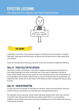 8
The Theory
Listening is one of the most important aspects of effective communication. In today’s 
high-tech, high speed wor