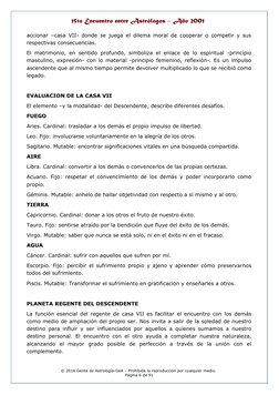15to Encuentro entre Astrólogos – Año 2001
15to Encuentro entre Astrólogos – Año 2001
accionar –casa VII- donde se juega el d