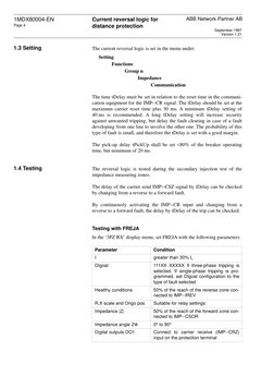 1MDX80004-EN
 
Page 4
Version 1.21
 
Current reversal logic for 
distance protection
 
September 1997
 
ABB Network Partner