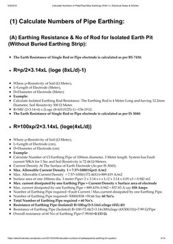 Earthing Strip Size Calculation Guide | PDF | Electrical Resistance And ...