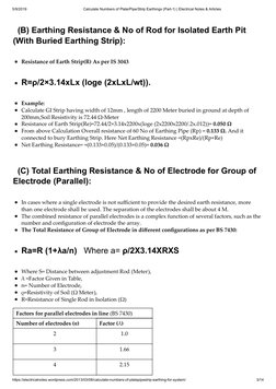 Earthing Strip Calculation PDF | PDF | Electrical Resistance And ...