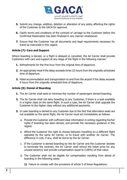 GACA Customer Protection Regulations | PDF | Airlines | Breach Of Contract
