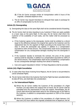 GACA Customer Protection Regulations | PDF | Airlines | Breach Of Contract
