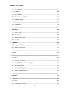 Spreadsheets 2016 User Manual
v
5.1.3 Copy a Formula.........................................................................