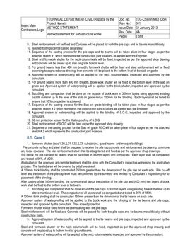 Method Statement for Sub-Structure Works | PDF | Deep Foundation | Concrete