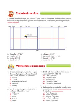 ¡Como ya comprendimos qué es la longitud y cómo ubicar un punto sobre nuestro planeta, ahora te 
invito a localizar y trazar