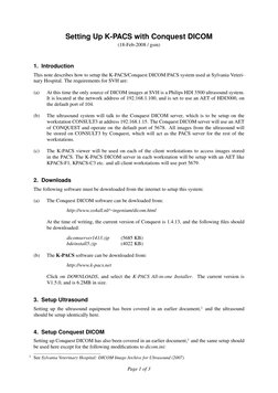 Setting Up K-PACS with Conquest DICOM | PDF | Areas Of Computer Science ...