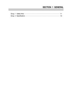 SECTION  1  GENERAL
Group   1  Safety Hints - - - - - - - - - - - - - - - - - - - - - - - - - - - - - - - - - - - - - - - - -
