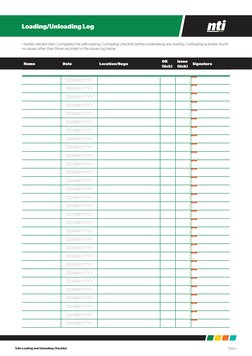 Safe Loading and Unloading Checklist | PDF | Cargo | Vehicles