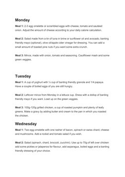 7-Day Banting Meal Plan for Beginners | PDF | Salad | Eating Behaviors ...