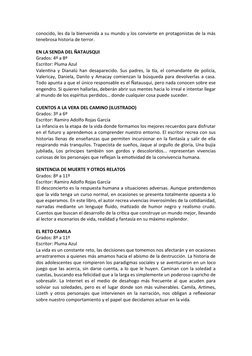 conocido, les da la bienvenida a su mundo y los convierte en protagonistas de la más
tenebrosa historia de terror.
EN LA SEND